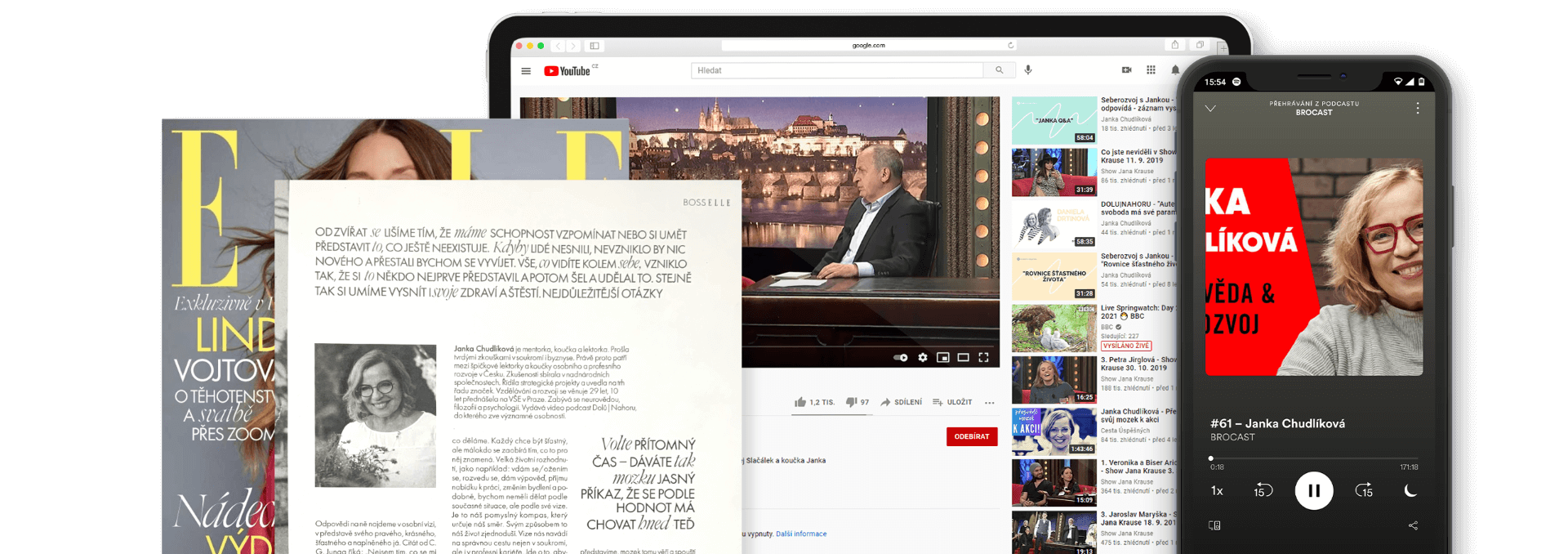 Janka v médiích - Show Jana Krause, Spotify, Bosselle, Elle